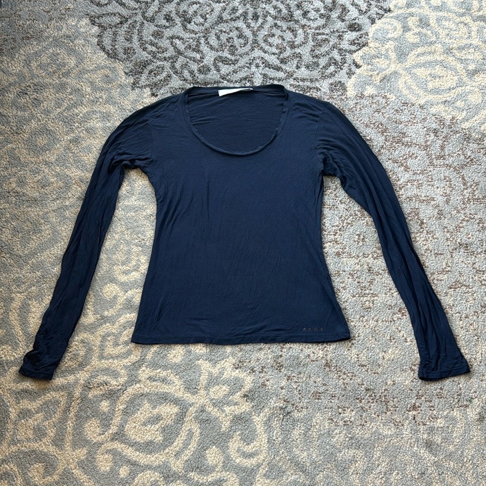 KAOS Long Sleeve Top Navy Large